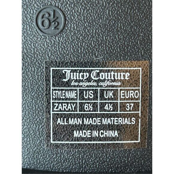 NWT Juicy Couture Bling Sandals sz 6.5 shiny minimalist summer vacation - Picture 6 of 6